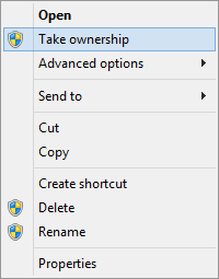 Take Ownership Context Menu Item