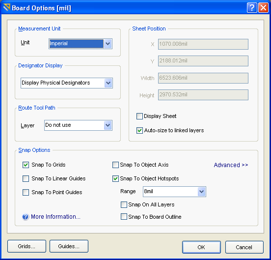 AltiumDesigner-Board-Options