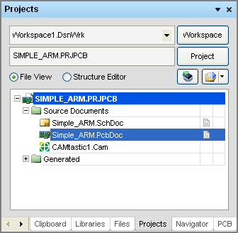 AltiumDesigner-Projects-Panel