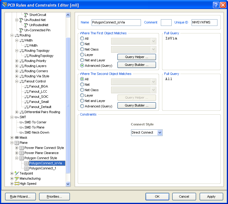 AltiumDesigner via remove termo1