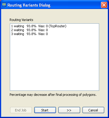 Eagle Autorouter List of Routing Variants