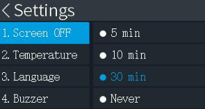 EL15 System Settings Interface