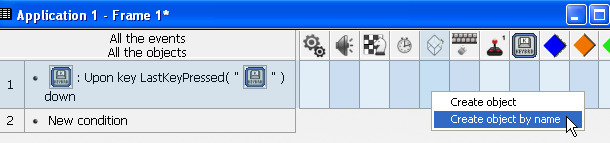 Clickteam Fusion Keyboard Object Action Create Object By Name