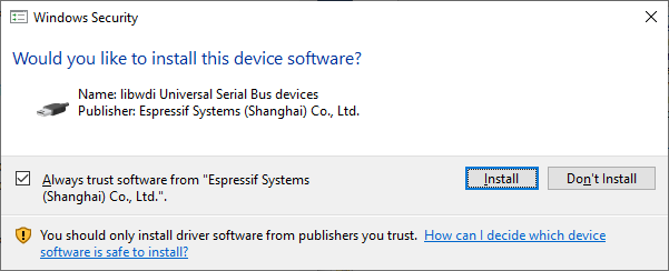 ESP IDF Windows Installer libwdi fig06