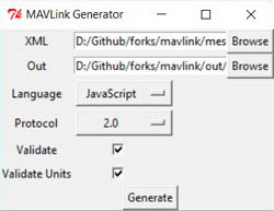 MAVLink Generator GUI