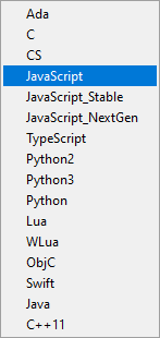 MAVLink Generator GUI languages