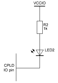 CPLD LED drive sink